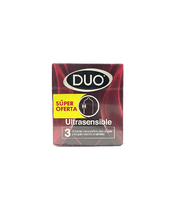 PRESERVATIVO DUO ULTRASENSIBLE CAJA X 3 UNDS